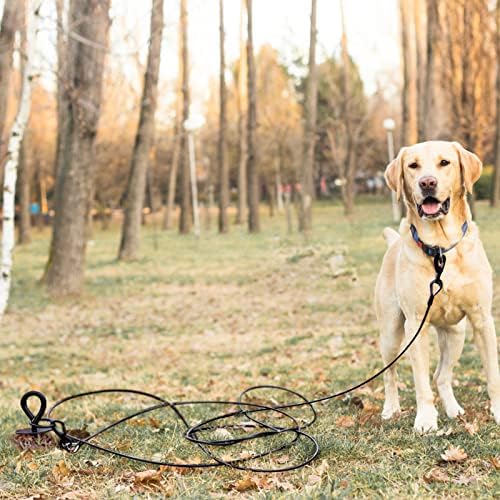Amarra de cachorro para cães grandes, estaca de terra para cães pesados ​​para quintal, acampamento ou na