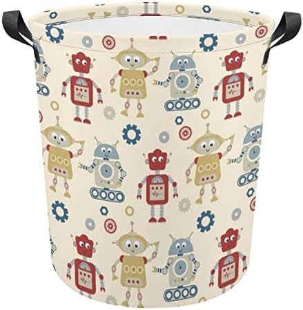 Robôs de cesta de lavanderia Robôs cesto de lavanderia com alças cesto dobrável Saco de armazenamento de roupas sujas para quarto, banheiro, livro de roupas de brinquedo