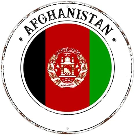 Afeganistão Alumínio de alumínio Afeganistão Nacional de bandeira de metal sinais de corda de metal decoração de prateleira estilo rústico ferrugem