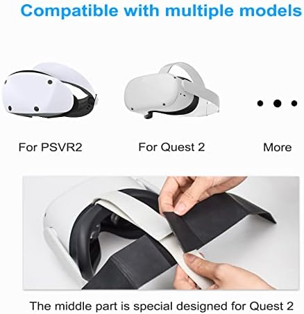 A alça de cabeça ajustável para PSVR 2, a alça da cabeça VR para PlayStation VR2 pode aumentar a força de suporte e melhorar o conforto, durável e leve, adequado para adultos e crianças, acessórios para fone de ouvido VR2