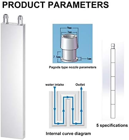 Bloco de resfriamento de água de alumínio diyhz, sistema de dissipador de calor de água líquido para PC CPU Graphics Radiator Radiator