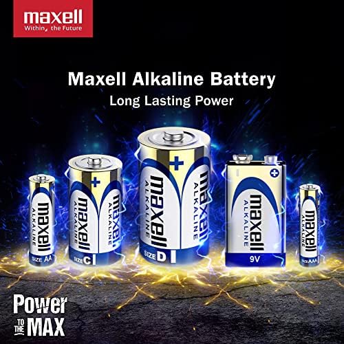 Maxell 723466 Ready-to-Go durading e confiável Bateria alcalina AA Cell de 16 pacote com alta compatibilidade