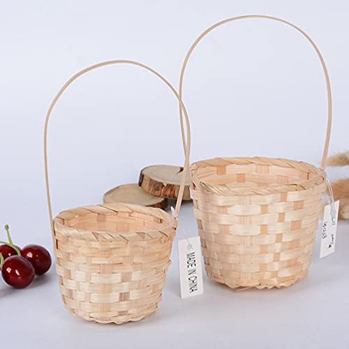Hemoton Gift Wicker cesta de madeira 5pcs tecido de vaso de vaso de vaso de vaso de vaso de casamento cesto de cesta de cesto de piquenique para casamento de festas de casamento