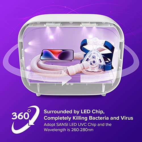 SANSI UV Sinitizador leve Bottle Bottle Sterilizer com chips UVC de 360 ​​° Sinitiza em 5 minutos dispositivos eletrônicos Chaves de carteira Toys Ferramentas de beleza Sinitizador de óculos de grande capacidade para bebê e toda a família