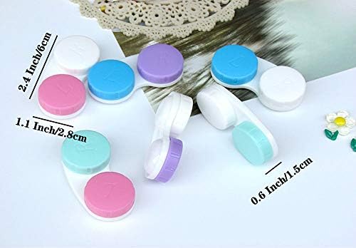 Kiseer 12 pacote de lente de contato colorida colorida caixa de caixa em massa de caixa de imersão kit