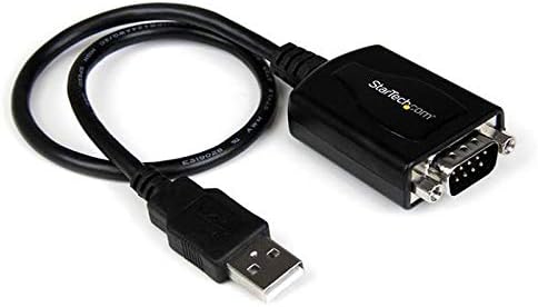 Startech.com 1 ft USB a RS232 Cabo de adaptador serial db9 com retenção com COM