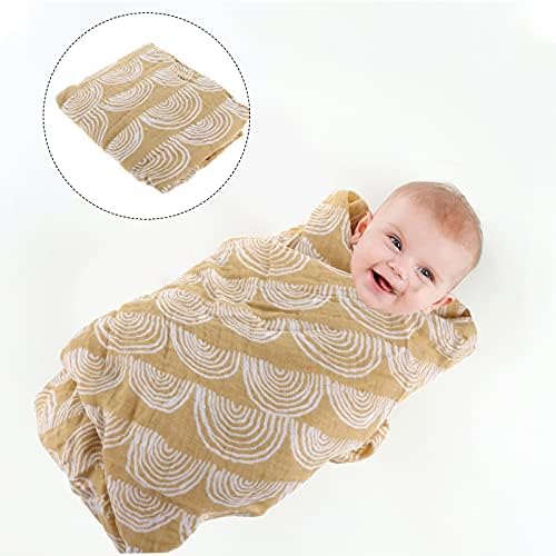 Kisangel bebê embrulhando panos de panos de chuveiro de menina para meninas para toalha de estilo amarelo recém -nascido cover de algodão adormecido com coptor de musselina