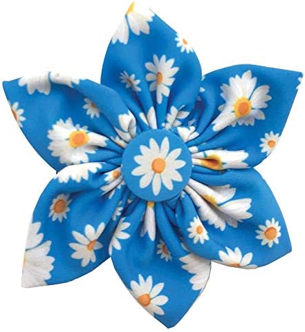 Huxley e Kent Pet Pinwheel | Flor Child | Acessório de colarinho de velcro de primavera para