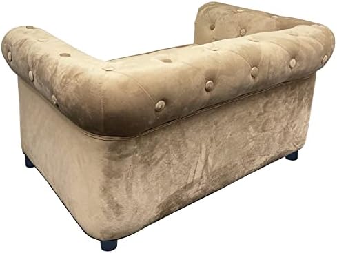 Sofá de animais de estimação de almofada primeiro - sofá de cachorro taupe com almofada - almofada removível de veludo - sofá -cama para gato para pequenos animais de estimação - sofá de crianças laváveis