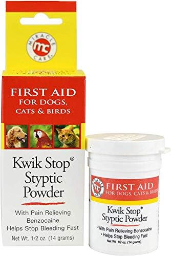 KWIK Stop Powder Stryptic com benzocaína - 14 gramas de pacote de 6