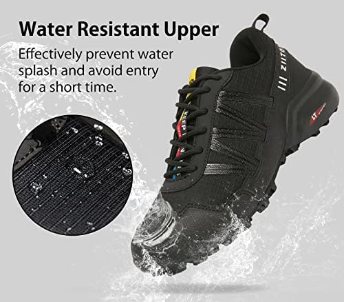 Tênis de corrida de trilha masculina sapatos de caminhada à prova d'água, amortecedores ao ar livre,