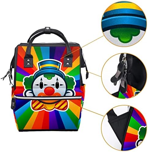 Bolsa de fraldas saco de palhaço arco -íris bolsa de troca de fraldas