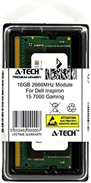 Módulo A-Tech de 16 GB para Dell Inspiron 15 7000 Laptop para jogos e notebook DDR4 2666MHz Memória RAM