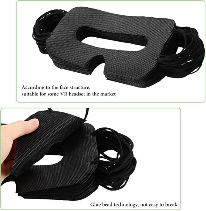 Tampa ocular de VR, 50/100pcs PADs de proteção 3D VR Universal VR Anti-loda descartável Anti-lombo não-tecidos