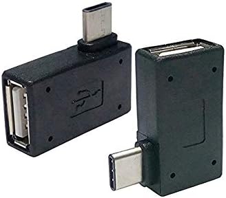 Usb-C tipo C para USB 2.0 Adaptador feminino OTG em ângulo direito de 90 graus, 0,2m