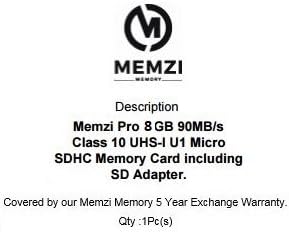 MEMZI PRO 8GB CLASS 10 90MB/S MICRO SDHC CARTÃO DE MEMÓRIA COM ADAPTOR SD e MICRO USB LEITOR PAR