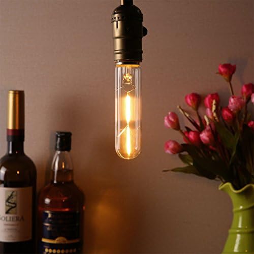 Lâmpada LED de LED de Edison vintage, lâmpadas T10/T30 lâmpadas LED 2W Filamento tubular do filamento