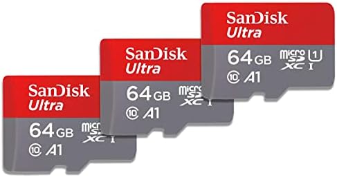 Sandisk 64GB 3-Pack Ultra MicroSDXC UHS-I Memory Card com adaptador