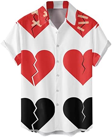 Camisas do Dia dos Namorados de Wocachi para homens da primavera masculina e do verão camisetas solteiras