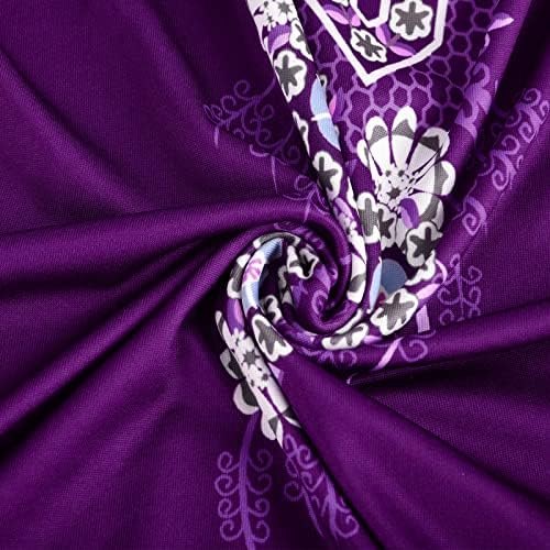 Purple Crewneck Spandex Top Ladies Short 1/2 Sleeve Paisley Brunch Blush vintage Tshirts Teen Girl Hg L