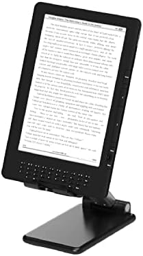 Stand E -Reader de obras de conversa - comprimido e suporte de mesa para dispositivos - compatível com a maioria dos pequenos comprimidos e e -readers - ângulo de visualização ajustável e base robusta - preto
