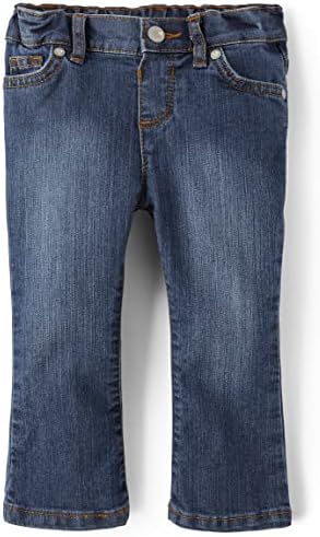 O local infantil Baby Single and Toddler Girls Basic Bootcut Jeans