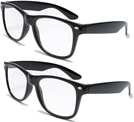 Vision World Eyewear 2 Pares Deluxe Reading Glasses - Confortável ampliação de leitores simples e elegantes