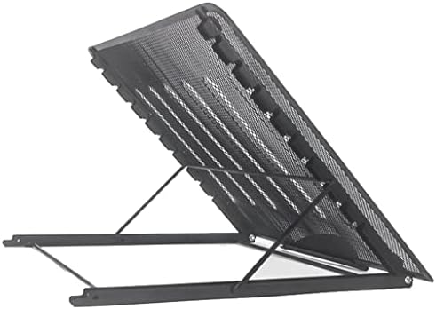 DLOETT BLAT Black Lapto de malha grande do suporte do suporte de suporte de suporte de suporte de suporte de suporte de suporte de laptop ajustável Riser Metal Stand