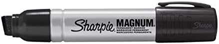 Marcadores permanentes de Magnum Sharpie, ponta de cinzel, preto,