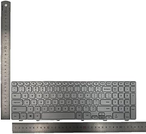 Layout dos EUA de substituição de laptop com teclado de luz de fundo para Dell Inspiron 15 7537 7000 p36f 15-7000 séries 87ytj 087ytj 0g2d28 0kk7x9 v143625as1 nsk-lg0ln-a00 prata