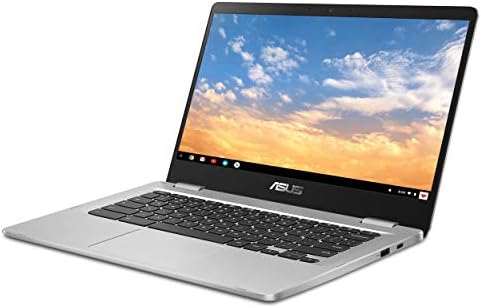 ASUS Chromebook Enterprise C423, exibição de nanogelege de 14,0 FHD com 180 graus Intel Celeron N3350, 4 GB de RAM, 32 GB EMMC, matrícula zero-touch, Chrome OS com atualização do Chrome Enterprise, C423na-Ge42f