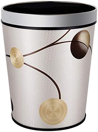 Lixo de resíduos de hjrd, lixo de papel de lixo redondo de pó redonda, cesta de papel de escritório, cozinha de cozinha de cozinha latas de lixo de cozinha/f/small