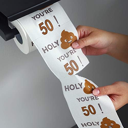 Feliz 50º aniversário para mulheres e homens, rolo de papel higiênico de 3 camadas, papel higiênico