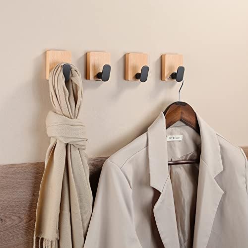Suporte de toalha de papel magnético forte + toalha de madeira montada na parede ganchos