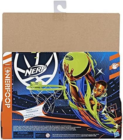 Nerf Nerfoop - o clássico Mini Foam Basketball and Hoop - Ganchos nas portas - Playeiro interno e externo - um favorito desde 1972