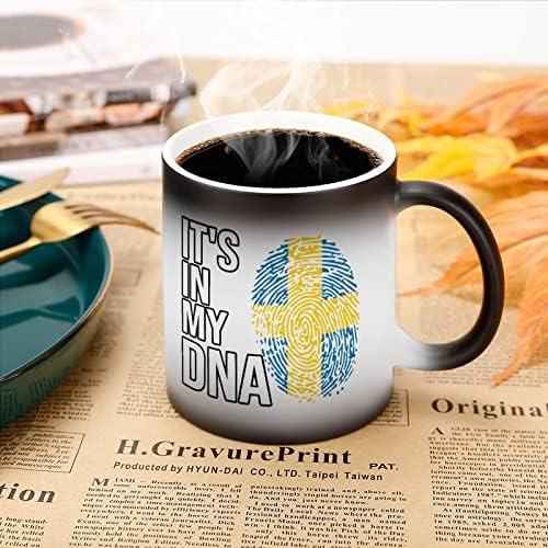 Está na minha bandeira da Suécia de DNA Creative Descoloração Cerâmica Chefe de Capa Cesura Funny for
