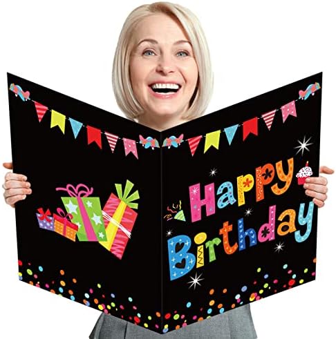festeira para festas Jumbo aniversário cartão gigante livro de visita preto de feliz aniversário decorações de