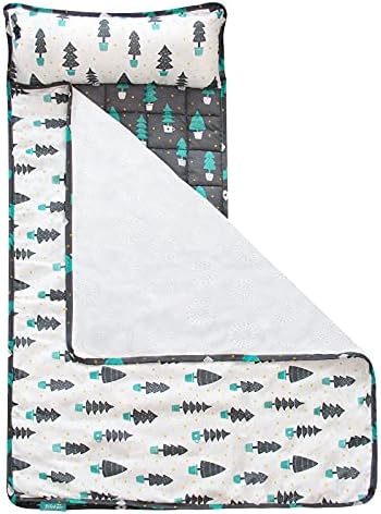 Tapete de soneca de criança com travesseiro removível e cobertor e creches de tamanho padrão/berço pré-escolar