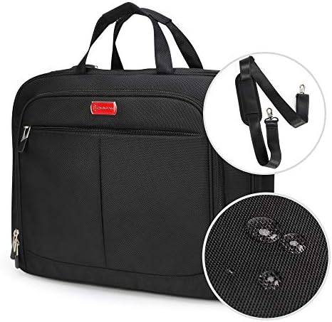 Pouca laptop Omnpak de 15,6 polegadas com trava de combinação, bolsa de escritório de negócios anti -roubo para homens que travam bolsa de notário, bolsa de hippa, bolsa de computador, bolsa bíblica - preto