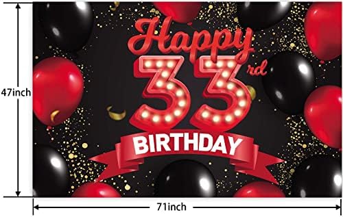 Feliz aniversário de 33º aniversário de 33º aniversário Decorações de Balões Decoração de Balões para
