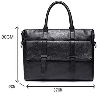 Bolsa de laptop de bolsas de negócios de bolsas de couro ZLVWB para homens pretos
