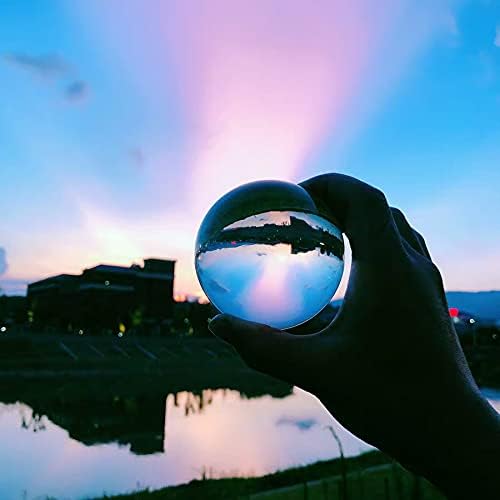 Xiaojia 60-120mmm Perfeito Lensball de vidro transparente Ball Sphere Photography Props Novas bolas decorativas de les de cristal artificial-80mm, China
