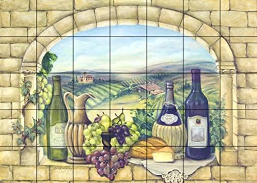 Tile Mural - Vinho Toscano - Por Rita Broughton