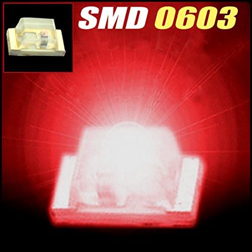 100pcs x super brilhante 0603 Red SMD SMT LED 0603 SMD/SMT RED LED