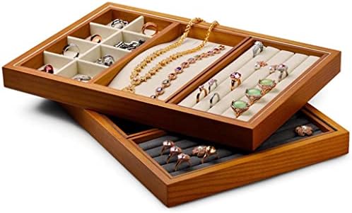 Fifor empilhável Velvet Jewelry Organizer Rack, para exibição de jóias, armazenamento para brincos