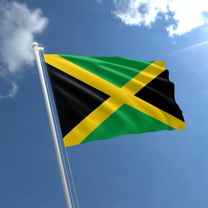 Shatchi jamaica jamaicana nacional grande bandeira de apoiadores de 5 x 3 fãs com ilhós