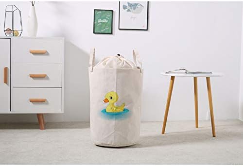 Roupa de roupas para roupas de cesta de cesto de brinquedo de cesta de brinquedos cartoon pato natação drawstring saco de barril de bolsa à prova d'água