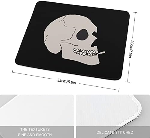 Mousepads personalizados para os ossos do crânio para computadores Acessórios para a mesa do escritório de laptop 7,9 × 9,8