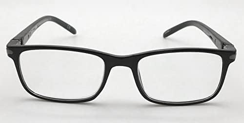 Foster Grant Cole Black Men's Crystal Vision Reading Glasses
