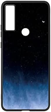 Futanwei Compatível com AT&T Motivar a caixa de telefone máximo e [2 pacote] Protetor de tela de vidro | AT&T motiva o caso máximo | A AT&T motiva protetores de tela máxima | Caso TPU premium | Padrão da Lua Crescente de Estrela